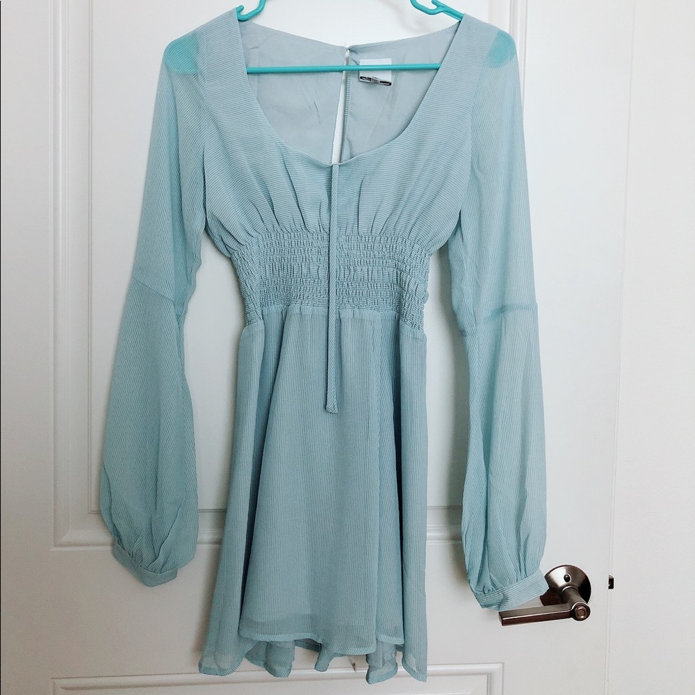 Cute baby blue baby doll mini dress